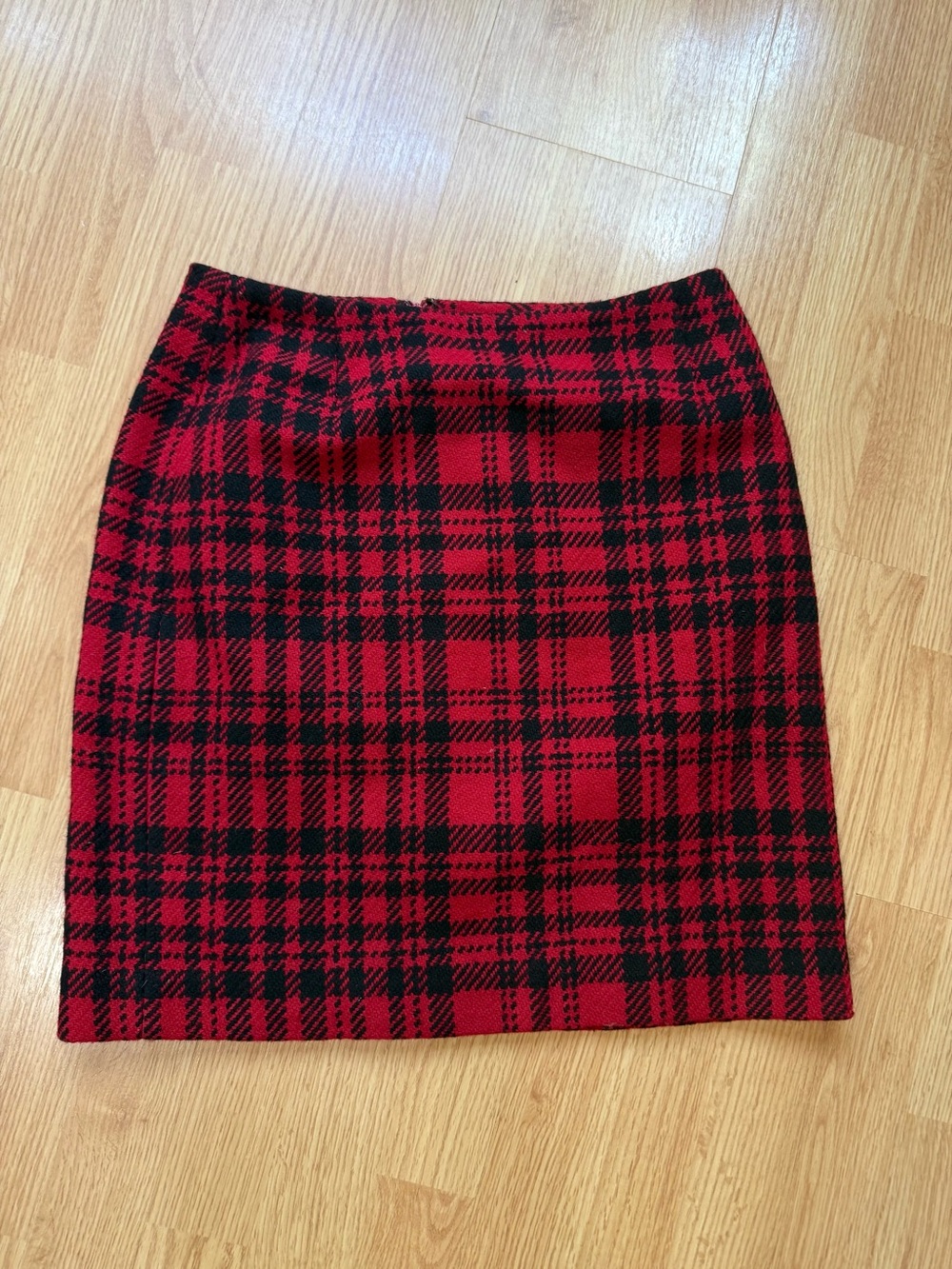 Eddie Bauer Red and Black Plaid Mini Skirt